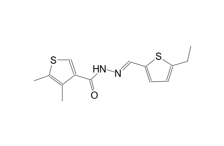 N'-[(E)-(5-ethyl-2-thienyl)methylidene]-4,5-dimethyl-3-thiophenecarbohydrazide