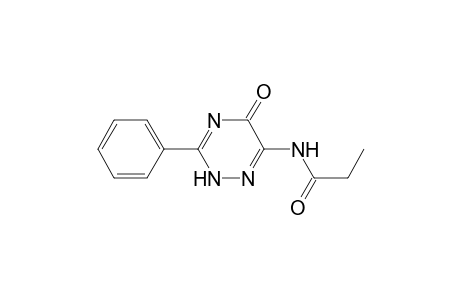 Propanamide, N-(2,5-dihydro-5-oxo-3-phenyl-1,2,4-triazin-6-yl)-