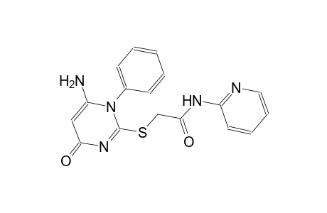 2-[(6-amino-4-oxo-1-phenyl-1,4-dihydro-2-pyrimidinyl)sulfanyl]-N-(2-pyridinyl)acetamide