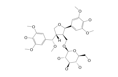 LIGALBUMOSIDE-C;(7R,8R,7'S,8'S)-4,9,4'-TRIHYDROXY-3,5,3',5',7'-PENTAMETHOXY-7,9'-EPOXYLIGNAN-9-O-BETA-D-GLUCOPYRANOSIDE