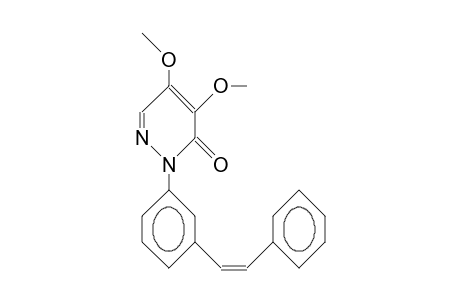 3(2H)-Pyridazinone, 4,5-dimethoxy-2-[3-(2-phenylethenyl)phenyl]-, (Z)-