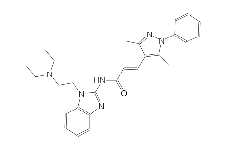 (2E)-N-{1-[2-(diethylamino)ethyl]-1H-benzimidazol-2-yl}-3-(3,5-dimethyl-1-phenyl-1H-pyrazol-4-yl)-2-propenamide