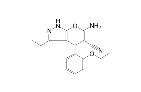 6-amino-4-(2-ethoxyphenyl)-3-ethyl-1,4-dihydropyrano[2,3-c]pyrazole-5-carbonitrile