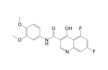 3-quinolinecarboxamide, N-(3,4-dimethoxyphenyl)-5,7-difluoro-4-hydroxy-