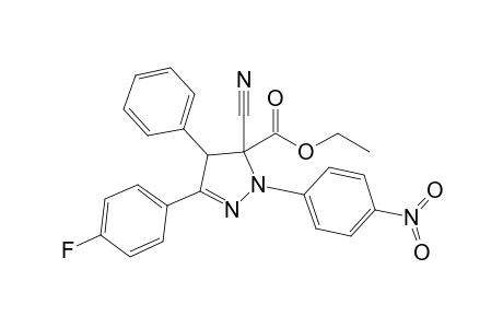 Ethyl 5-cyano-3-(4'-fluorophenyl)-1-(p-nitrophenyl)-4-phenyl-2-pyrazoline-5-carboxylate