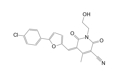 3-pyridinecarbonitrile, 5-[[5-(4-chlorophenyl)-2-furanyl]methylene]-1,2,5,6-tetrahydro-1-(2-hydroxyethyl)-4-methyl-2,6-dioxo-, (5Z)-