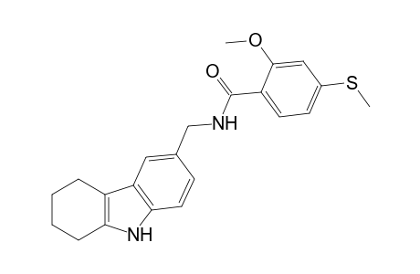 Benzamide, 2-methoxy-4-(methylthio)-N-[(2,3,4,9-tetrahydro-1H-carbazol-6-yl)methyl]-