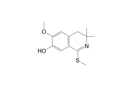 3,4-Dihydroisoquinolin-7-ol, 6-methoxy-3,3-dimethyl-1-methylsulfanyl-