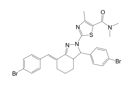 2-[7-(4-bromo-benzylidene)-3-(4-bromo-phenyl)-3,3a,4,5,6,7-hexahydro-indazol-2-yl]-4-methyl-thiazole-5-carboxylic acid dimethylamide