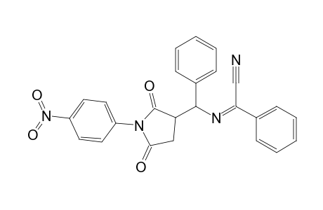 Benzeneacetonitrile, .alpha.-[[[1-(4-nitrophenyl)-2,5-dioxo-3-pyrrolidinyl]phenylmethyl]imino]-
