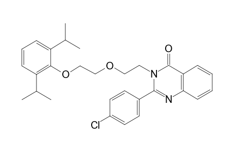 2-(4-Chlorophenyl)-3-[2-[2-(2,6-diisopropylphenoxy)ethoxy]ethyl]quinazolin-4-one