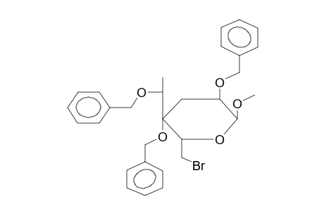 METHYL 3,4-DI-O-BENZYL-6-BROMO-3-DEOXY-4C-(L-GLYCERO-1-BENZYLOXYETHYL)-ALPHA-D-GLUCOPYRANOSIDE