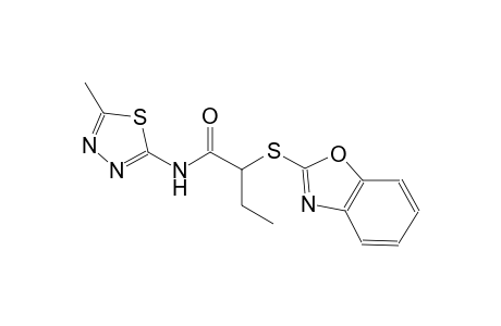 2-(1,3-benzoxazol-2-ylsulfanyl)-N-(5-methyl-1,3,4-thiadiazol-2-yl)butanamide