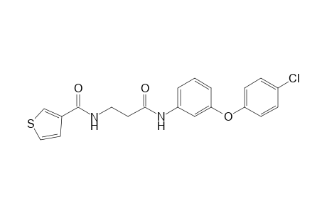 N-(3-(3-(4-Chlorophenoxy)phenylamino)-3-oxopropyl)thiophene-3-carboxamide