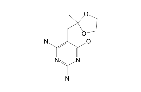 2,6-DIAMINO-5-[(2-METHYL-1,3-DIOXOLAN-2-YL)METHYL]-4-PYRIMIDINOL