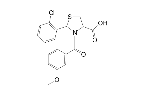 2-(2-Chlorophenyl)-3-(3-methoxybenzoyl)-1,3-thiazolidine-4-carboxylic acid