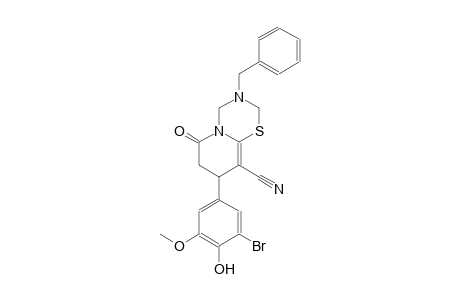 2H,6H-pyrido[2,1-b][1,3,5]thiadiazine-9-carbonitrile, 8-(3-bromo-4-hydroxy-5-methoxyphenyl)-3,4,7,8-tetrahydro-6-oxo-3-(phenylmethyl)-