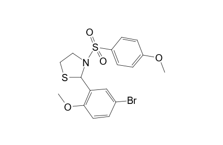 2-(5-bromanyl-2-methoxy-phenyl)-3-(4-methoxyphenyl)sulfonyl-1,3-thiazolidine