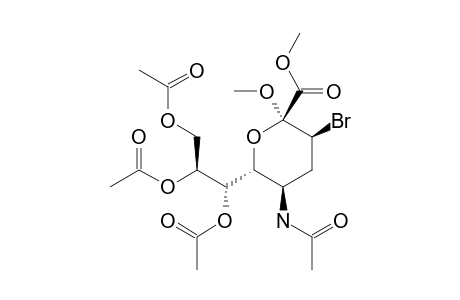 METHYL-(METHYL-5-ACETAMIDO-7,8,9-TRI-O-ACETYL-3-BROMO-3,4,5-TRIDEOXY-D-GLYCERO-ALPHA-D-TALO-NON-2-ULOPYRANOSID)-ONATE