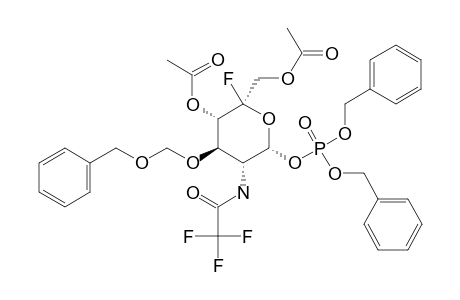 4,6-DI-O-ACETYL-5-FLUORO-3-O-[(BENZYLOXY)-METHYL]-2-DEOXY-2-TRIFLUOROACETAMIDO-ALPHA-L-IDOPYRANOSYL-1-DIBENZYL-PHOSPHATE;MINOR-PRODUCT