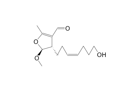 TRANS-(+/-)-2,3-DIHYDRO-2-METHOXY-3-(7'-HYDROXYHEPT-3Z-ENYL)-4-FORMYL-5-METHYLFURAN