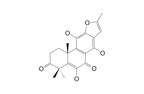 TEUVINCENONE-H;12,16-EPOXY-6,11,14-TRIHYDROXY-17-(15->16)-ABEO-ABIETA-5,8,11,13,15-PENTAENE-3,7-DIONE