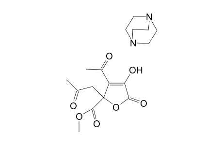 5-(methoxycarbonyl)-5-(acetylmethyl)-4-acetyl-3-hydroxy-2,5-dihydrofuran-2-one - dabco complex