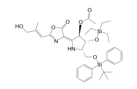 4-[(3R,4R,5S)-3-Acetoxy-5-(tert-butyldiphenylsiloxy)methyl-4-(triethylsiloxy)pyrrolidin-2-ylidene]-2-(2-(2-hydroxymethyl-1-propenyl)-4H-oxazol-5-one