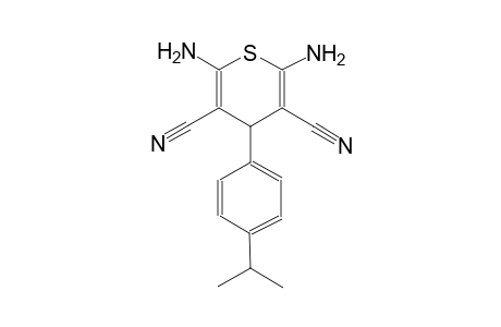 4H-thiopyran-3,5-dicarbonitrile, 2,6-diamino-4-[4-(1-methylethyl)phenyl]-