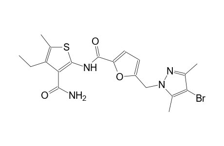 N-[3-(aminocarbonyl)-4-ethyl-5-methyl-2-thienyl]-5-[(4-bromo-3,5-dimethyl-1H-pyrazol-1-yl)methyl]-2-furamide