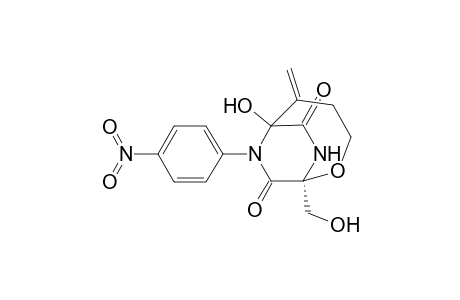 2-Oxa-7,9-diazabicyclo[4.2.2]decane-8,10-dione, 6-hydroxy-1-(hydroxymethyl)-5-methylene-7-(4-nitrophenyl)-, (1S)-