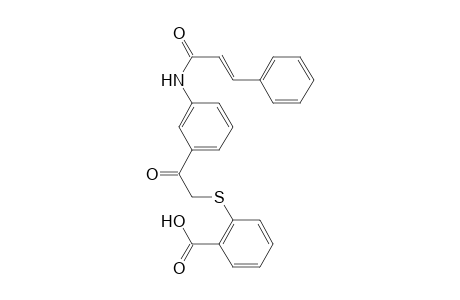 Benzoic acid, 2-[[2-oxo-2-[3-[[1-oxo-3-phenyl-2-propenyl]amino]phenyl]ethyl]thio]-