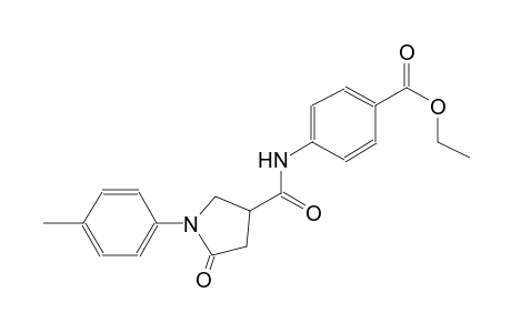 Ethyl 4-(([1-(4-methylphenyl)-5-oxo-3-pyrrolidinyl]carbonyl)amino)benzoate