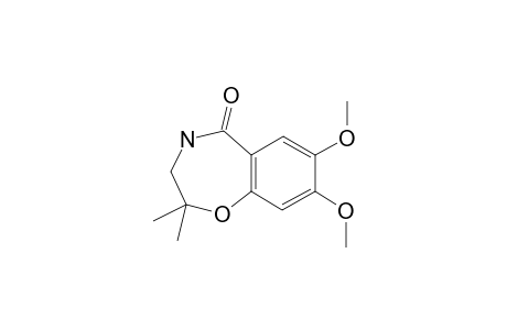 7,8-DIMETHOXY-2,3-DIHYDRO-2,2-DIMETHYL-1,4-BENZOXAZEPIN-5(4H)-ONE
