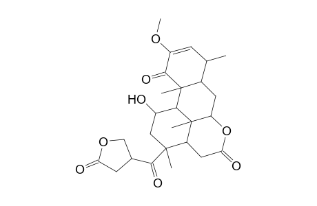 24-Nor-16,17-secochol-2-ene-16,23-dioic acid, 7,11,21-trihydroxy-2-methoxy-4,8-dimethyl-1,17-dioxo-, .gamma.-lactone .delta.-lactone, (4.alpha.,5.alpha.,7.alpha.,11.alpha.,13.beta.,14.alpha.,20R)-
