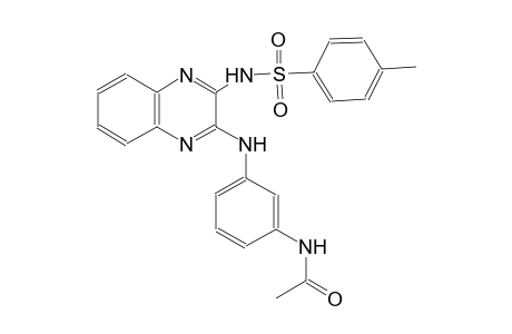 N-{3-[(3-{[(4-methylphenyl)sulfonyl]amino}-2-quinoxalinyl)amino]phenyl}acetamide