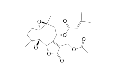 (1-R*,4-R*,5-R*,6-S*,8-S*,10-R*)-1-(10),4,5-DIEPOXY-8-SENECIOYLOXY-13-ACETOXYGERMACR-7-(11)-EN-6,12-OLIDE