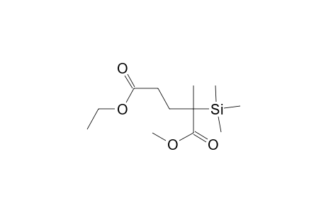 2-Methyl-2-trimethylsilyl-glutaric acid O5-ethyl ester O1-methyl ester