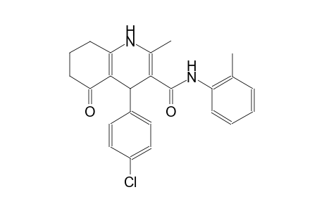 3-quinolinecarboxamide, 4-(4-chlorophenyl)-1,4,5,6,7,8-hexahydro-2-methyl-N-(2-methylphenyl)-5-oxo-