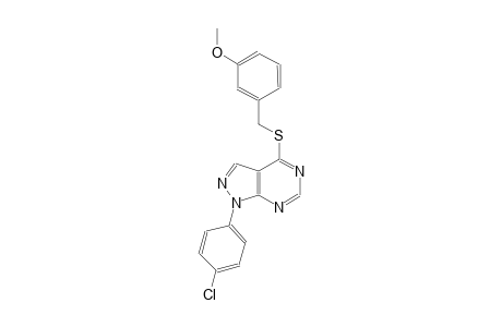 1-(4-chlorophenyl)-4-[(3-methoxybenzyl)sulfanyl]-1H-pyrazolo[3,4-d]pyrimidine