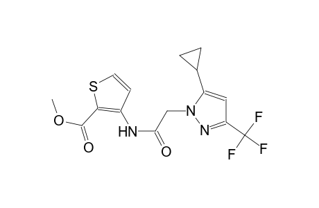 methyl 3-({[5-cyclopropyl-3-(trifluoromethyl)-1H-pyrazol-1-yl]acetyl}amino)-2-thiophenecarboxylate
