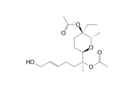 (2E,6S)-6-Acetoxy-6-[(2R,5R,6S)-5-ethyl-5-acetoxy-6-methyltetrahydropyran-2-yl]hept-2-en-1-ol