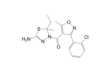 4-{[3-(2-chlorophenyl)-5-methyl-4-isoxazolyl]carbonyl}-5-ethyl-5-methyl-4,5-dihydro-1,3,4-thiadiazol-2-amine