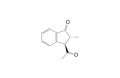 1H-Inden-1-one, 3-acetyl-2,3-dihydro-2-methyl-, trans-