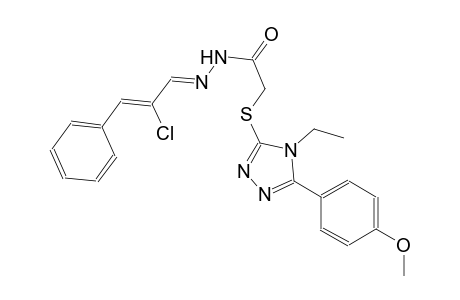 acetic acid, [[4-ethyl-5-(4-methoxyphenyl)-4H-1,2,4-triazol-3-yl]thio]-, 2-[(E,2Z)-2-chloro-3-phenyl-2-propenylidene]hydrazide