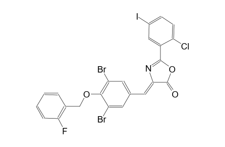 (4Z)-2-(2-chloro-5-iodophenyl)-4-{3,5-dibromo-4-[(2-fluorobenzyl)oxy]benzylidene}-1,3-oxazol-5(4H)-one