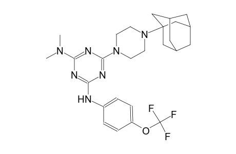 6-[4-(1-adamantyl)piperazin-1-yl]-2-N,2-N-dimethyl-4-N-[4-(trifluoromethoxy)phenyl]-1,3,5-triazine-2,4-diamine