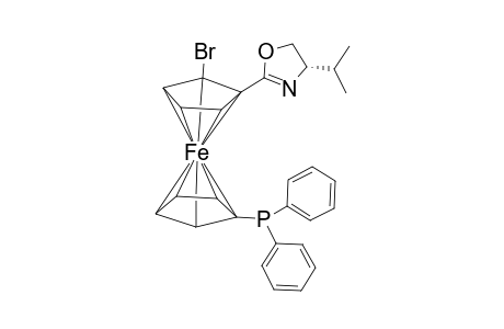 1-Diphenylphosphino-1'-[S-4-isopropyl-2,5-oxazolinyl]-2'-(Rp)-(bromo)-ferrocene