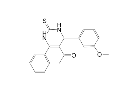 1-[4-(3-methoxyphenyl)-6-phenyl-2-thioxo-1,2,3,4-tetrahydro-5-pyrimidinyl]ethanone