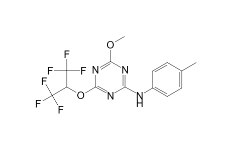 4-Methoxy-N-(4-methylphenyl)-6-[2,2,2-trifluoro-1-(trifluoromethyl)ethoxy]-1,3,5-triazin-2-amine